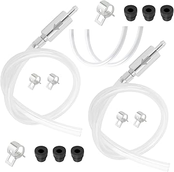 2 Sets Car Brake Bleeder Kit,Practical Brake Fluid Bleeder Kit with Clamp/Hose/One-Way Check Valve/Cap to Restore Braking Ability,Essential Break Bleeders Kits Fits Cars/Motorcycles