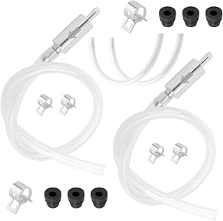 2 Sets Car Brake Bleeder Kit,Practical Brake Fluid Bleeder Kit with Clamp/Hose/One-Way Check Valve/Cap to Restore Braking Ability,Essential Break Bleeders Kits Fits Cars/Motorcycles