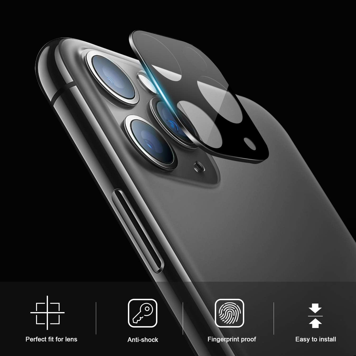 (4 Pack) OTAO Camera Lens Protector for iPhone 11 Pro/iPhone 11 Pro Max,Anti-Scratch HD Clear Camera Protector