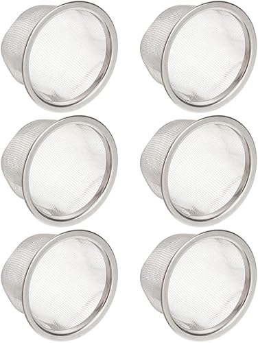 HEMOTON 6 uds. Tetera de té de repuesto de acero inoxidable de malla de filtro infusor de té chino tetera tetera japonesa colador de malla