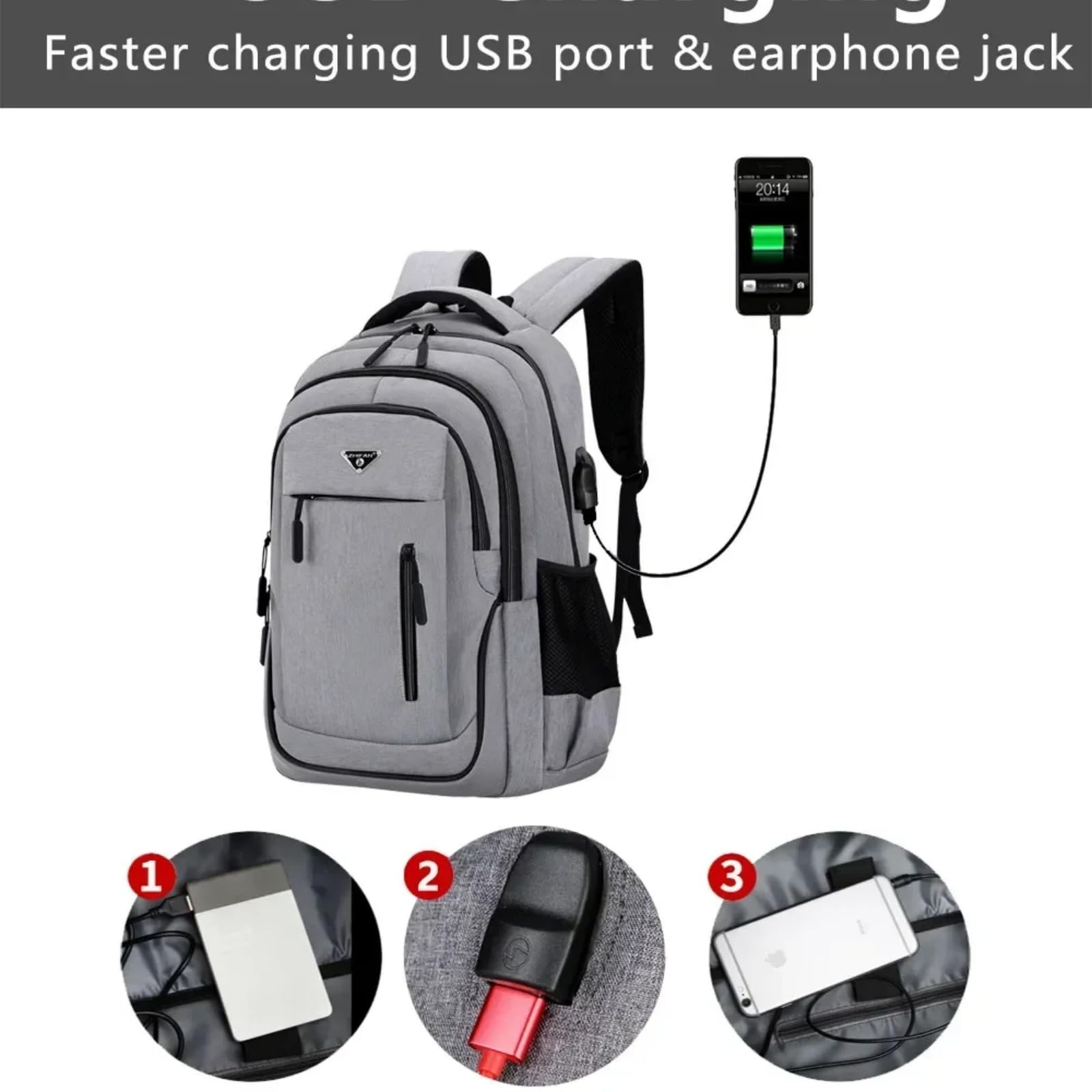 Mochila escolar Zaino Per Laptop Di Grande Capacità, Da 15,6 Pollici L'uso Giornaliero Viaggio Scolastico Degli Studenti Universitari Adolescenti-darkgray-s-47x33x17cm