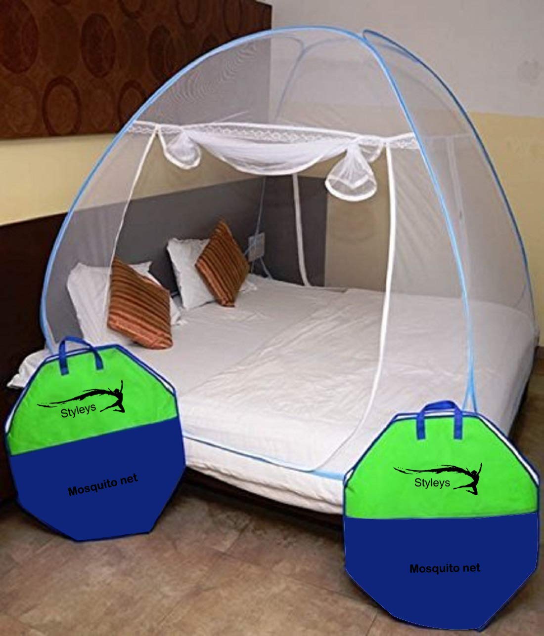 Styleys Foldable Double Bed Mosquito Net Machardani for King Size Bed
