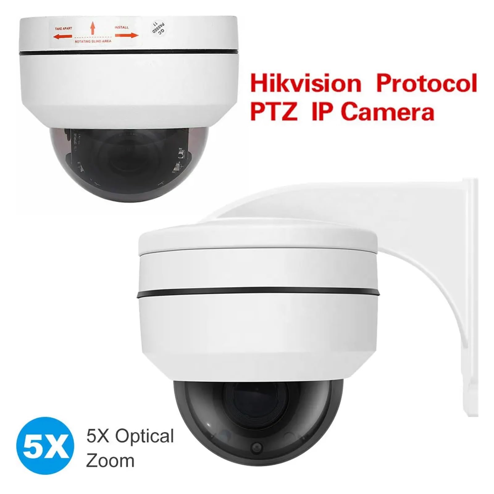 Cámara de Seguridad Domo Mini PTZ PoE de 5MP