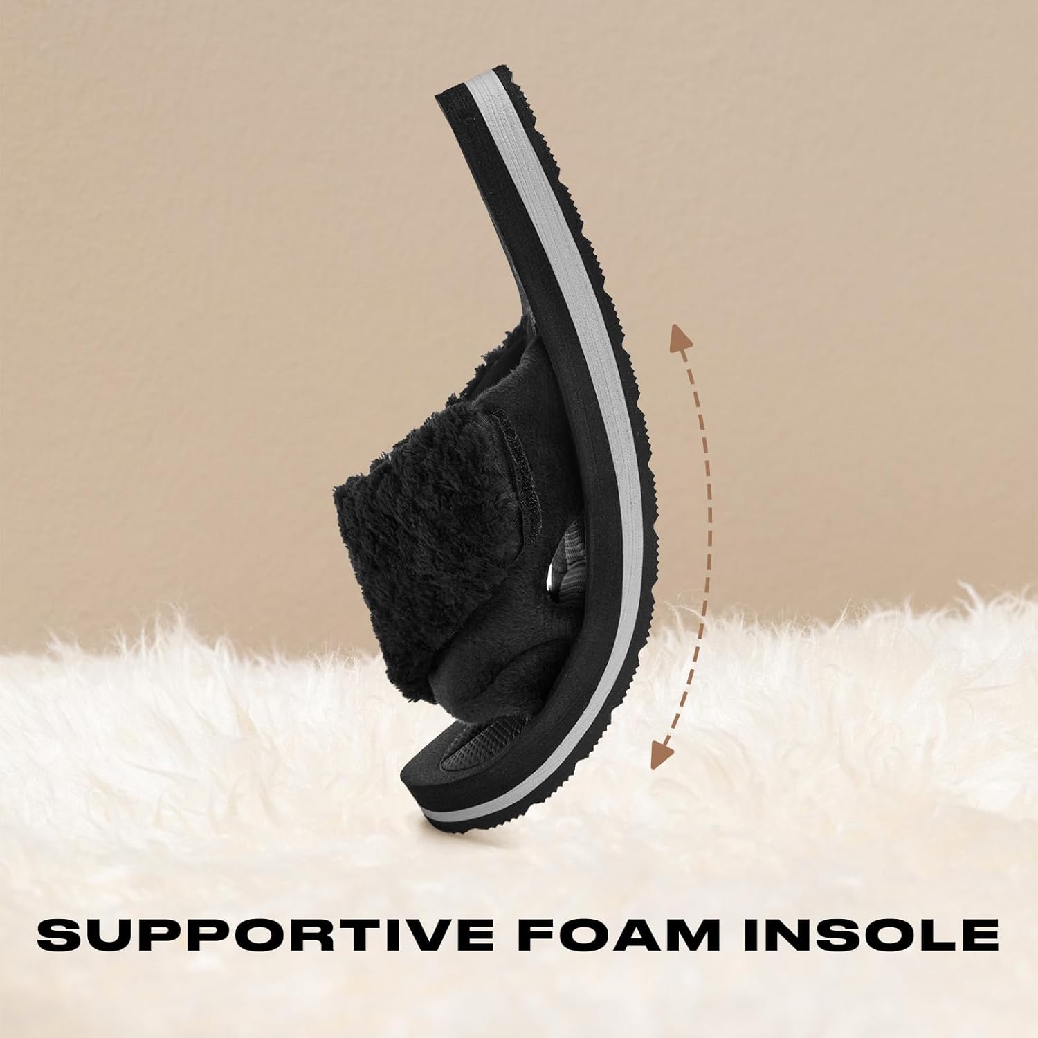 House Slippers for Women - Cozy Adjustable Open Toe Slides - Slip On Indoor Outdoor Non-slip Ladies House Shoes - Image 5