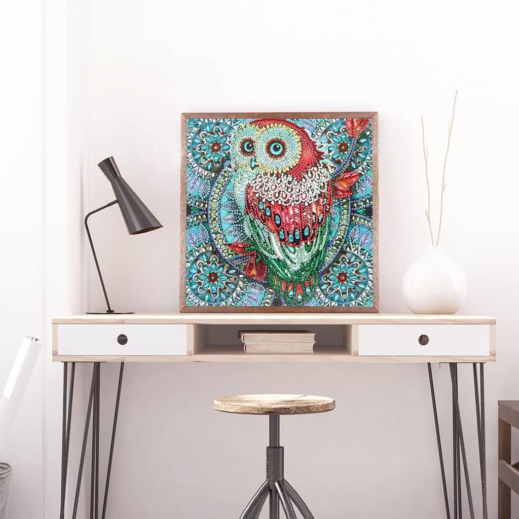 Hibah Diamond Painting Kits, Owl Diamond Art 5D Diamond Painting Kit for Adults Diamond Rhinestone Gem Art Painting (Owl 1) image 5