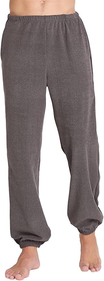 Men Pajama Pants Velvet Velour Pjs Bottoms Knit Pants with Pocket Sweatpants Lounge Lightweight Sleepwear Pants