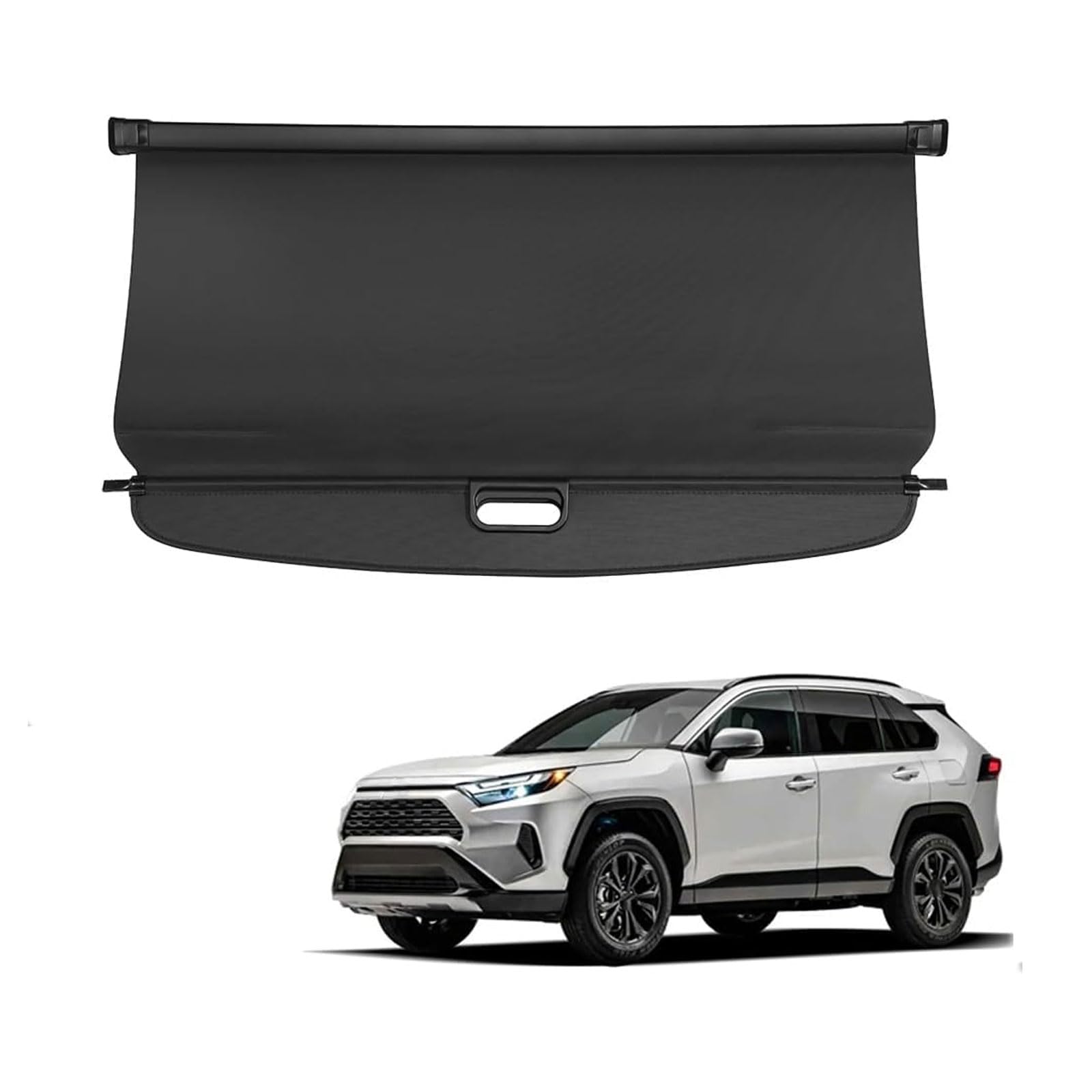 Cubierta De Carga Para Maletero Toyota RAV4 2013-2019 - Retráctil, Impermeable, Protege Privacidad, Negro