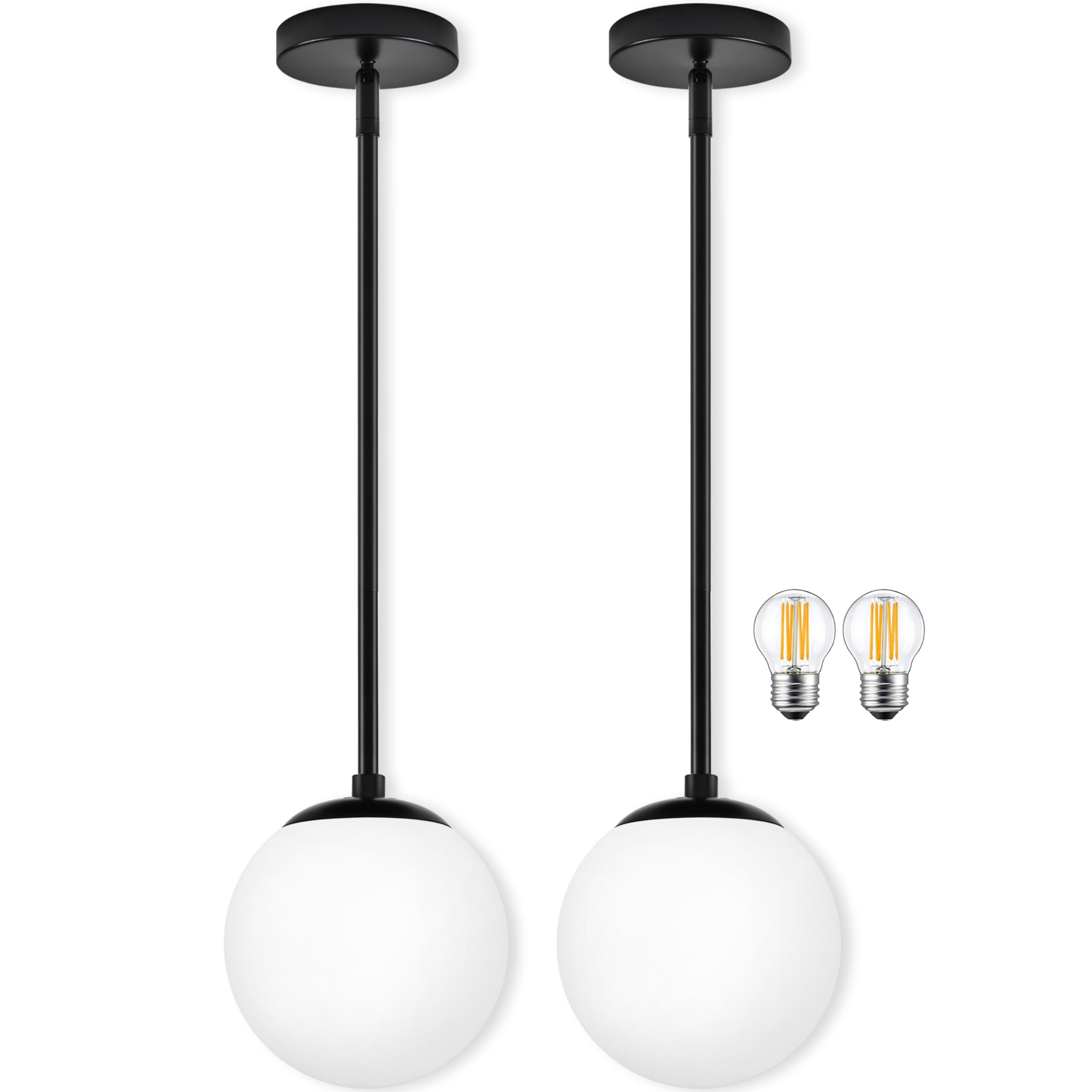 Photo 1 of Bagood 6" Globe Pendant Light - 2 Pack
