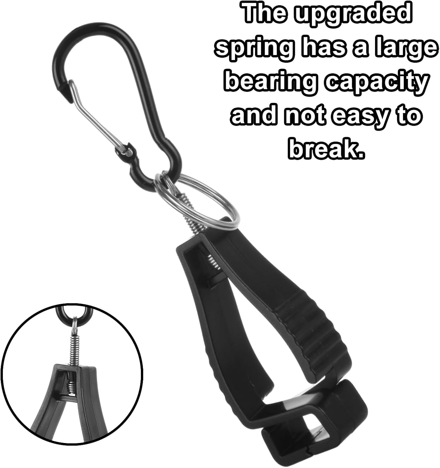 ZOFORTY 30 PCS Glove Clips for Work Glove Holders, Glove Holder Clip, Glove Grabber Clip Holder for Belt Guard Labor Worker Construction, Black & Blue