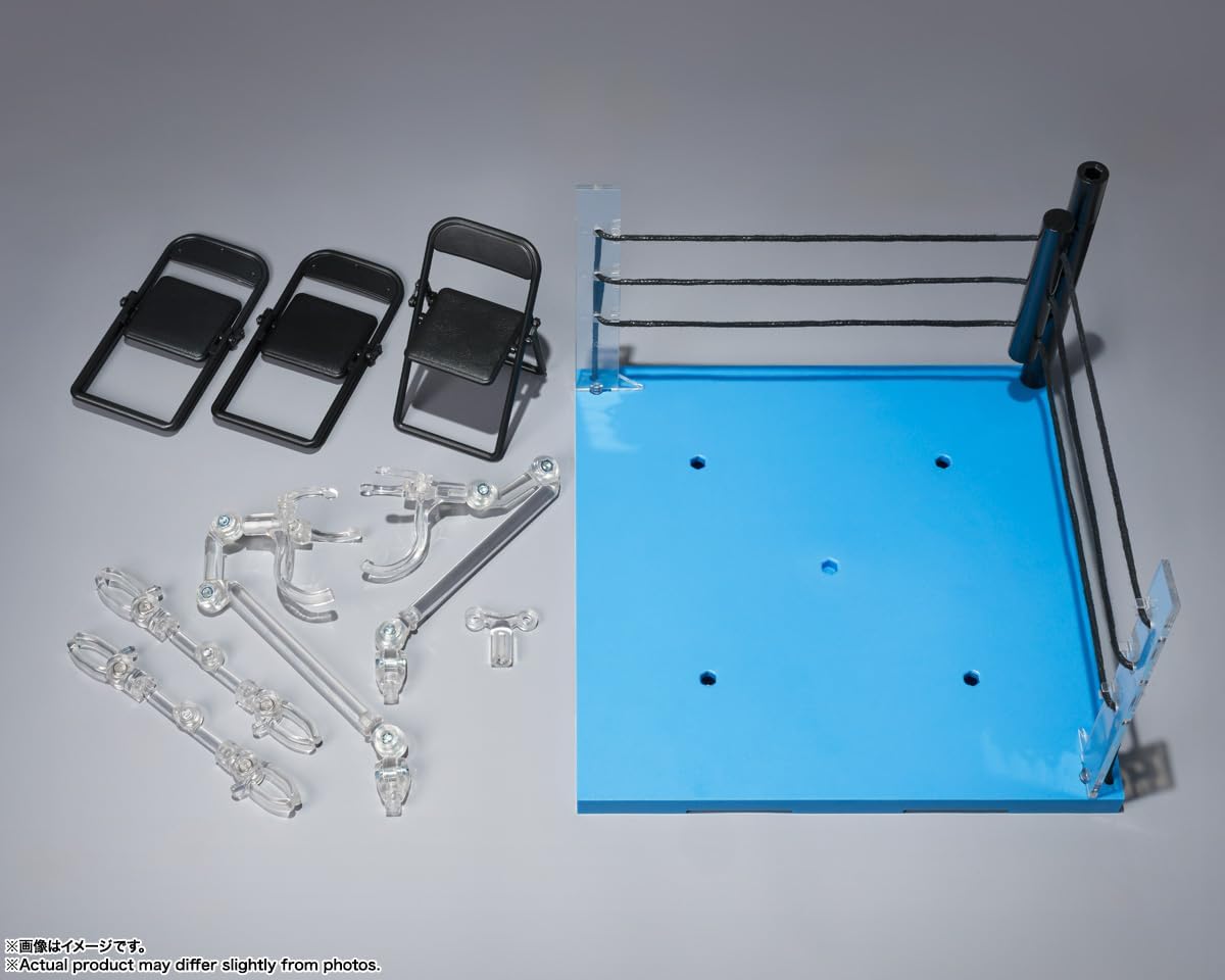 TAMASHII NATIONS - Act Ring Corner (Neutral) & Folding Chair Set for S.H.Figuarts, Bandai Spirits Tamashii Stage