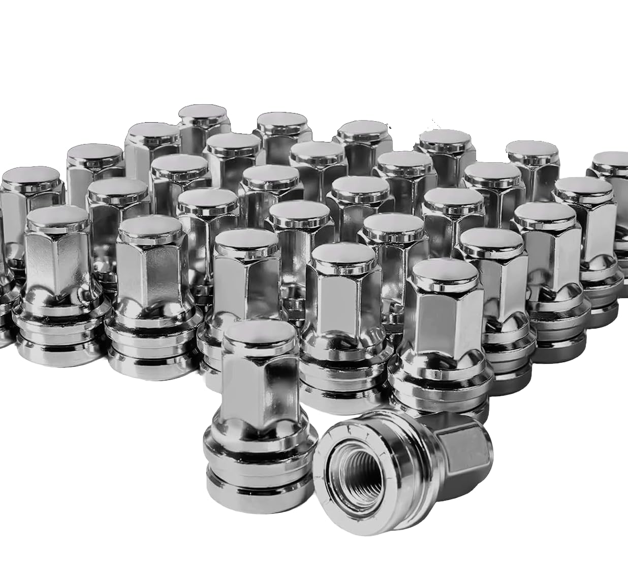 20 OEM Black Closed End Flat Washer Type Lug Nuts 14x1.5 Replacement for Ford Super Duty 2003-2020