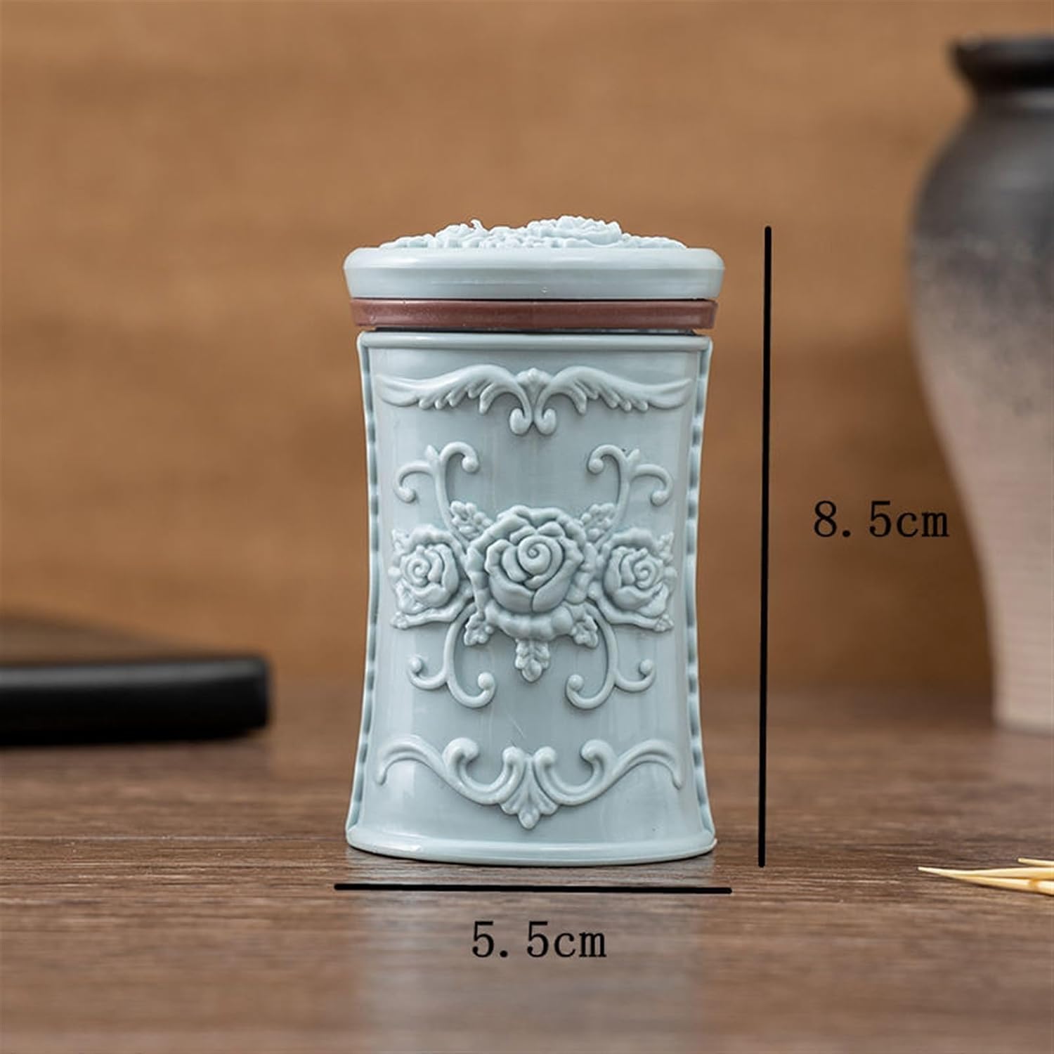 Dispensador de Palillos de Dientes, Caja contenedora para Palillos de Dientes, Estuche para Uso en la Oficina, hogar, decoración de Mesa