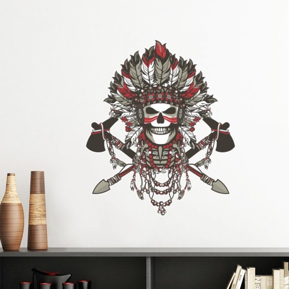 Art mural décoratif crâne de pirate amovible pour mur