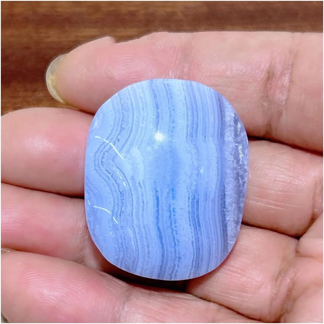 Crystal Stone Home Decor Natural Crystal Blue Agate Palm Stone Home Decoraion