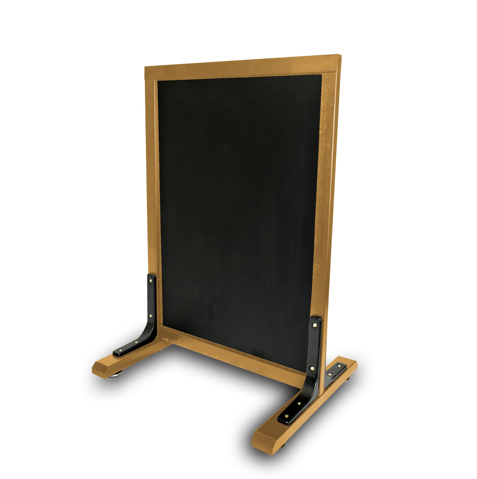 Deflecto Double Sided Vertical Pavement Stand (Teak Effect, 120x56x65cm)