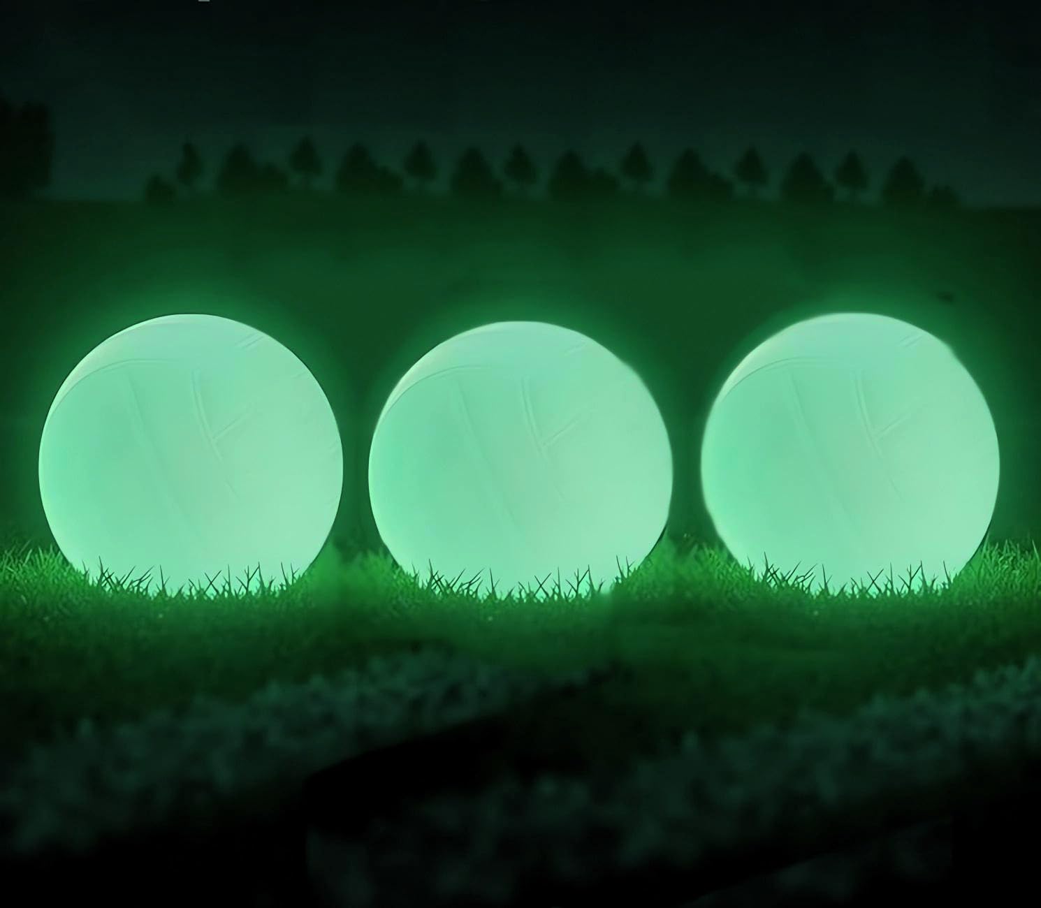 Bolas fluorescentes que brillan en la oscuridad, bolas de repuesto para juego deportivo Roundnet, juega por la noche, recarga con linterna UV, permanece brillante durante 20 ~ 30 minutos