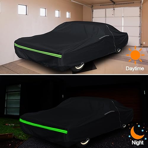 Miniatura 8 de Funda impermeable de repuesto para Cadillac DeVille Sedan Coupe 1989-2005, 210T, para todo tipo de clima, con puerta con cremallera, para nieve,