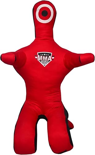 Miniatura 71 de Maniquí de pie para niños, sin relleno, lucha, jiu-jitsu, maniquí de entrenamiento de MMA con brazos y piernas móviles, tela de poliéster duradera
