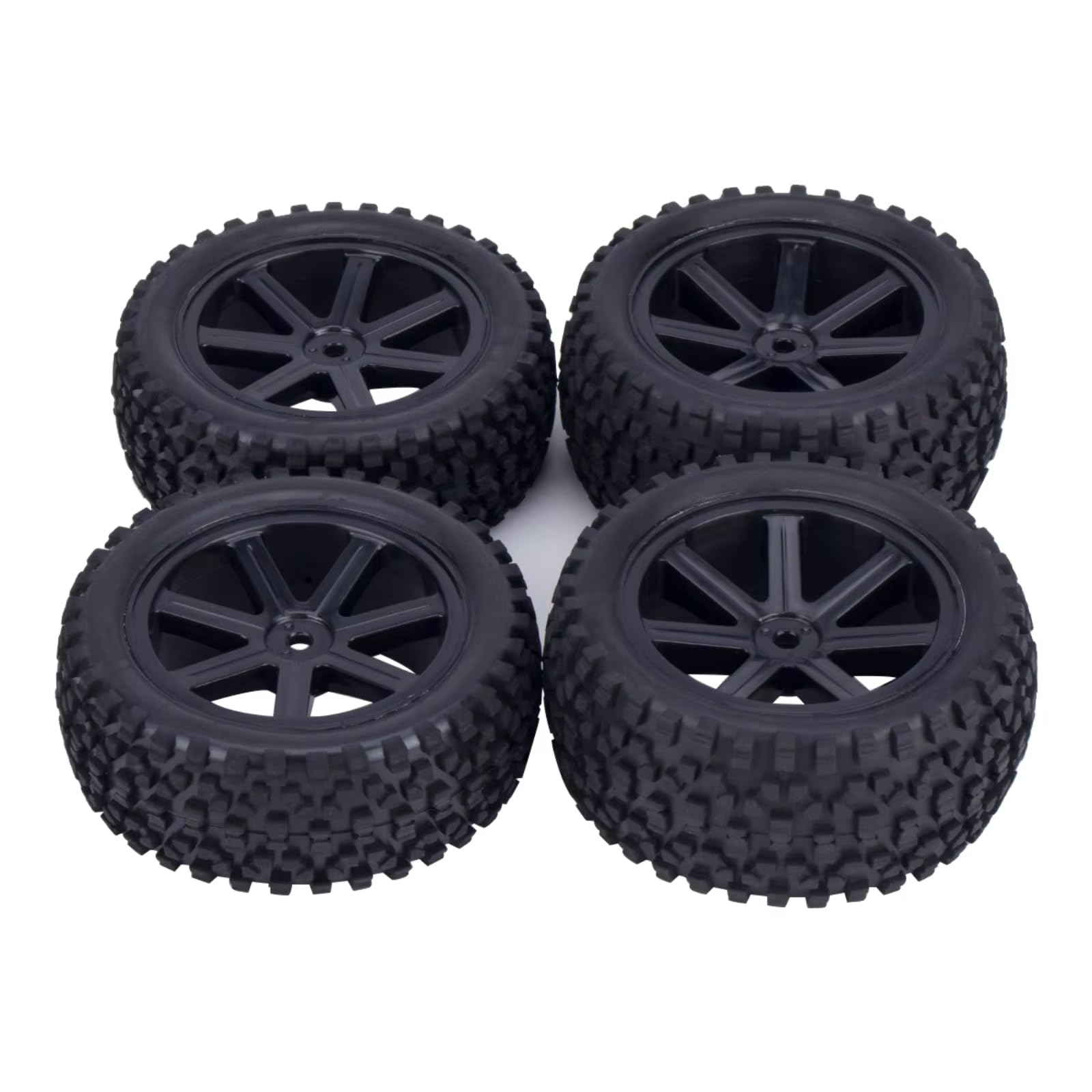 Neumáticos Coche RC Compatible con Wltoys para Redcat para HPI para HSP para Tamiya para Traxxas 1/10 Piezas Todoterreno RC Neumáticos Delanteros Traseros Ruedas Bujes Hexagonales De 12Mm
