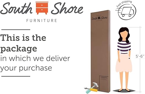 Miniatura 34 de South Shore Ulysses Twin Mates Cama Otoño Roble Fall Oak,Azul (Arándano),Roble de invierno.