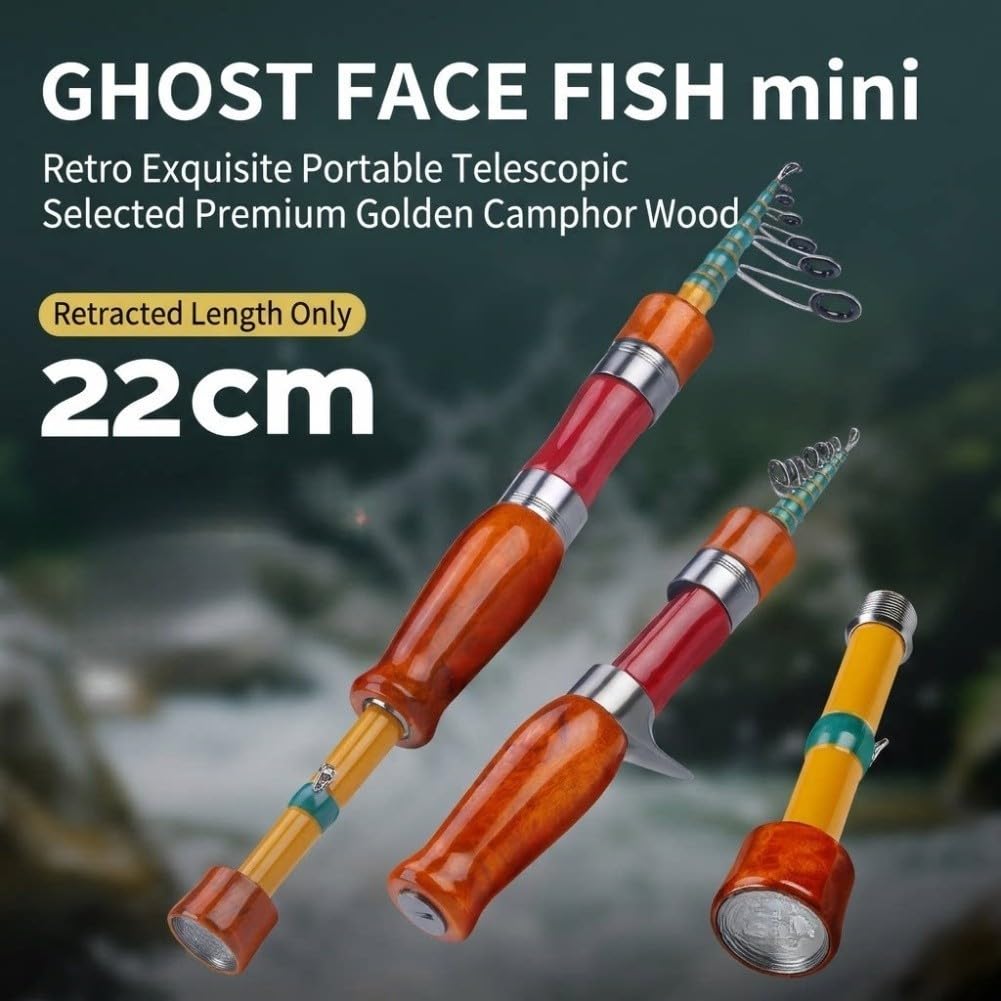 Canne à pêche ultra légère de 1,6 m pour leurres de 1 à 5 g de petits