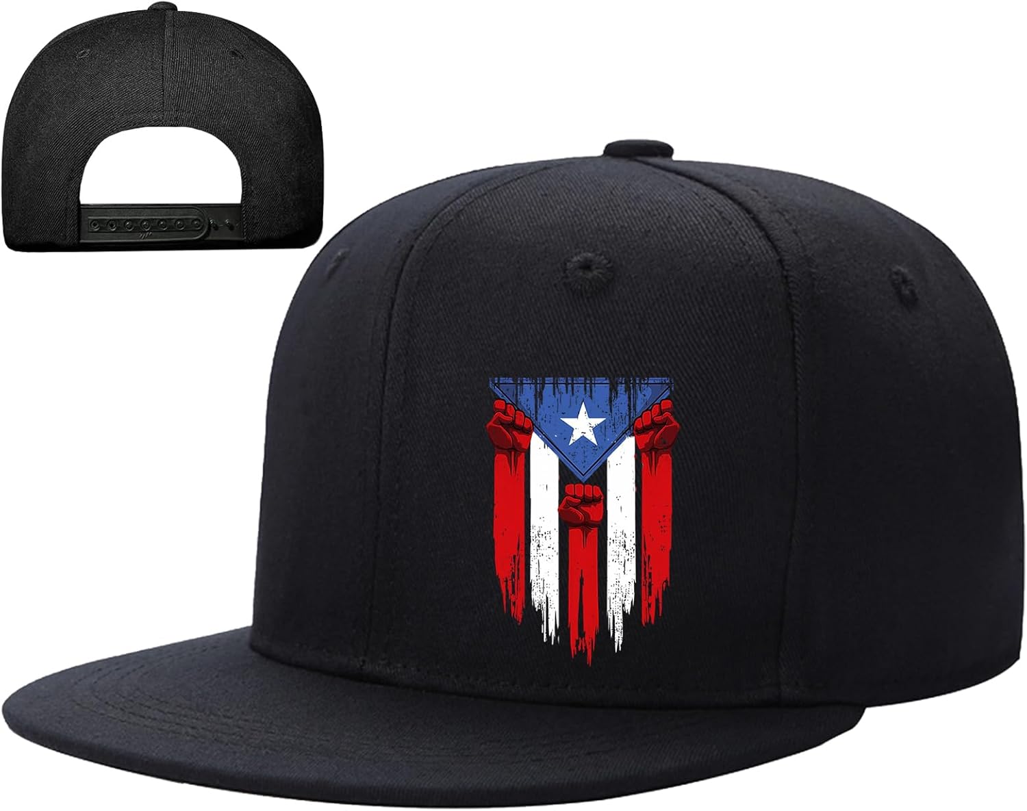 Snapback Hats for Men Flat Bill Hats for Men Black SkullHat Flat Brim Hat Fitted Hats Baseball Caps