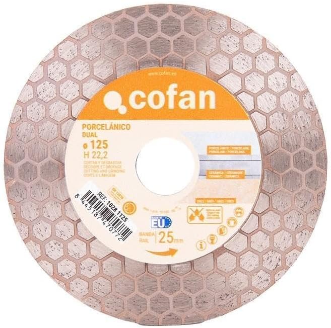 COFAN Porcelain Disc Dual Cortar Y Desbastar 125 mm H 22.3 Product Solution for Everyday Use