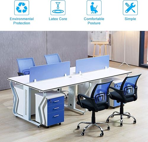 Miniatura 7 de Silla de oficina ergonómica de malla con respaldo medio, soporte lumbar, ajustable, giratoria, enrollable, silla de escritorio rosa con brazos para