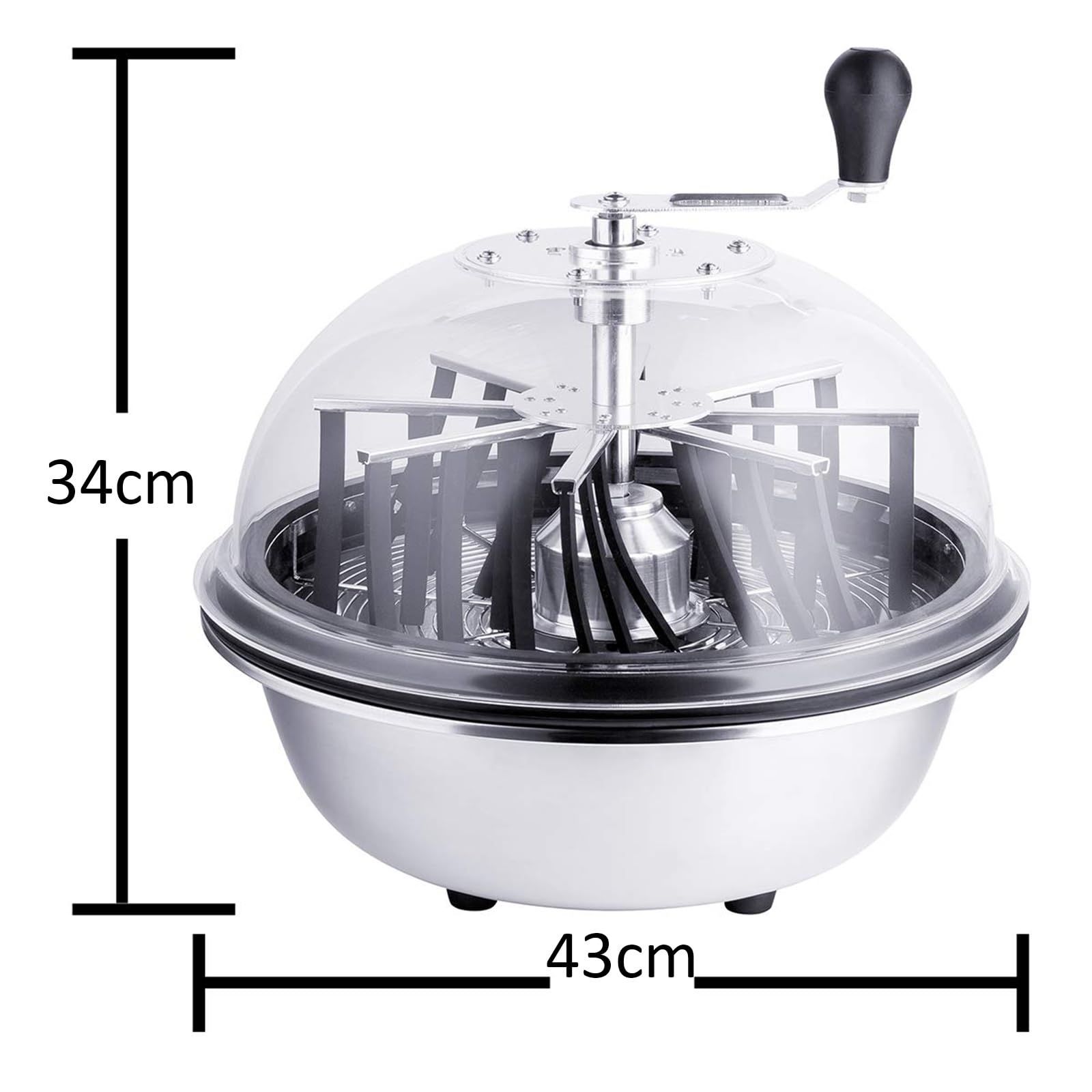 Decespugliatore manuale per foglie, con cupola trasparente e lame in acciaio inox per idroponica efficiente e boccioli di fiori