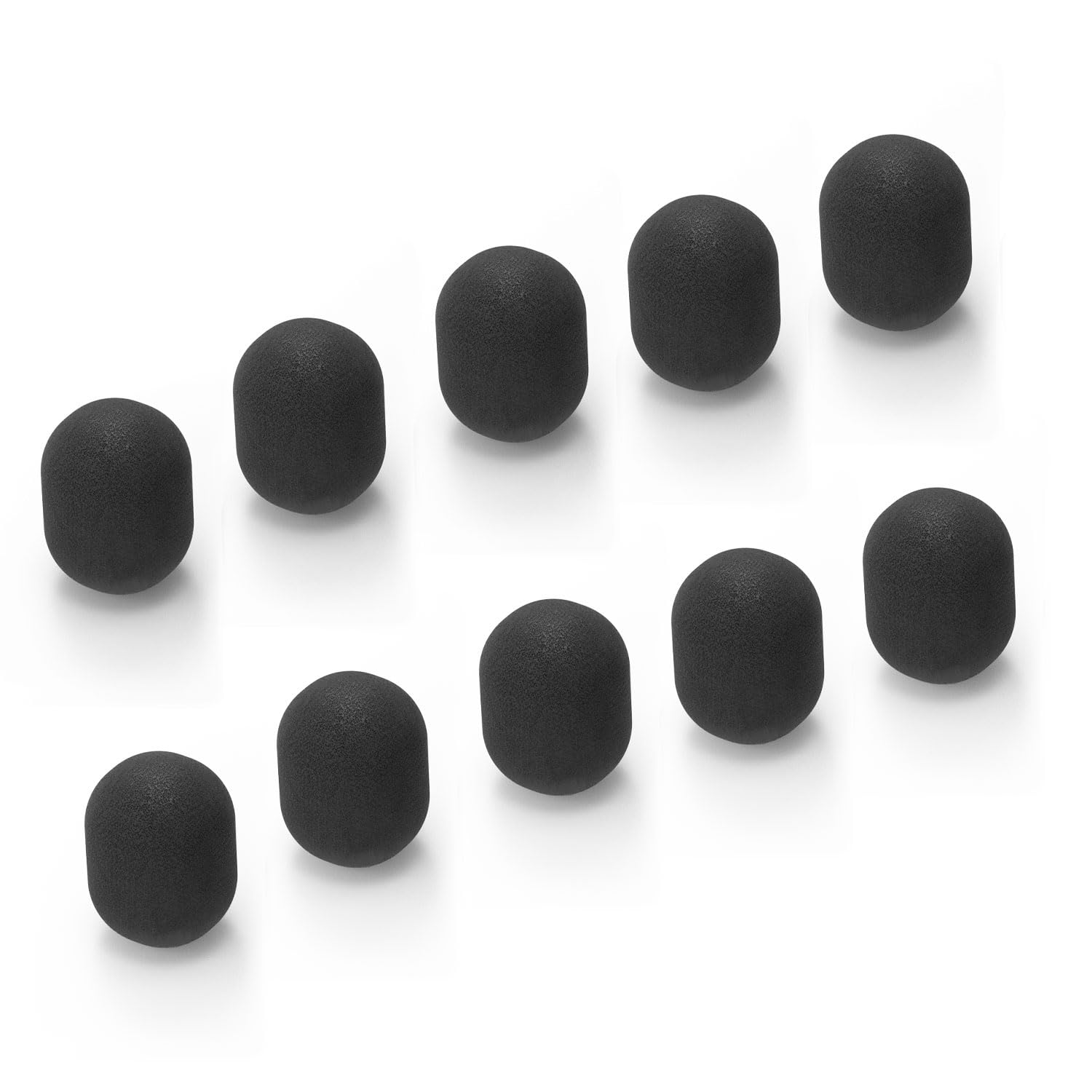 12 Bonnettes En Mousse Pour Micro-cravates - Protection Anti-vent Et Anti-poussière - Noir - Par AQSQWQ