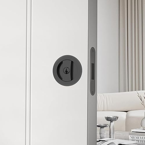 Miniatura 2 de Asidrama ZR15163Z Cerradura de puerta de bolsillo cuadrado, Mate negro