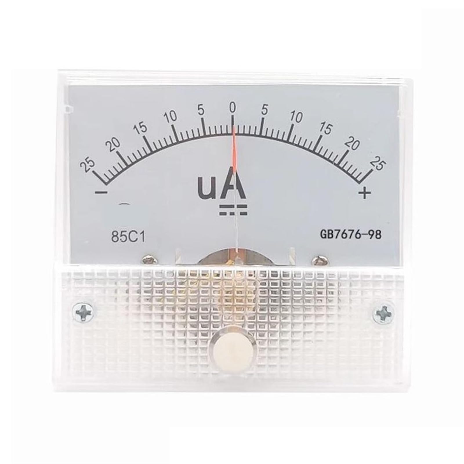 Ampèremètre bidirectionnel 85c1 cadran ±500uA pour mesure courant DC