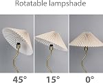 KUNJOULAM Petite lampe de table plissée, lampe de chevet côté lit avec abat-jour beige, Morden Mini Lampe pour chambre à coucher décoration de bureau, E12 Ampoule incluse