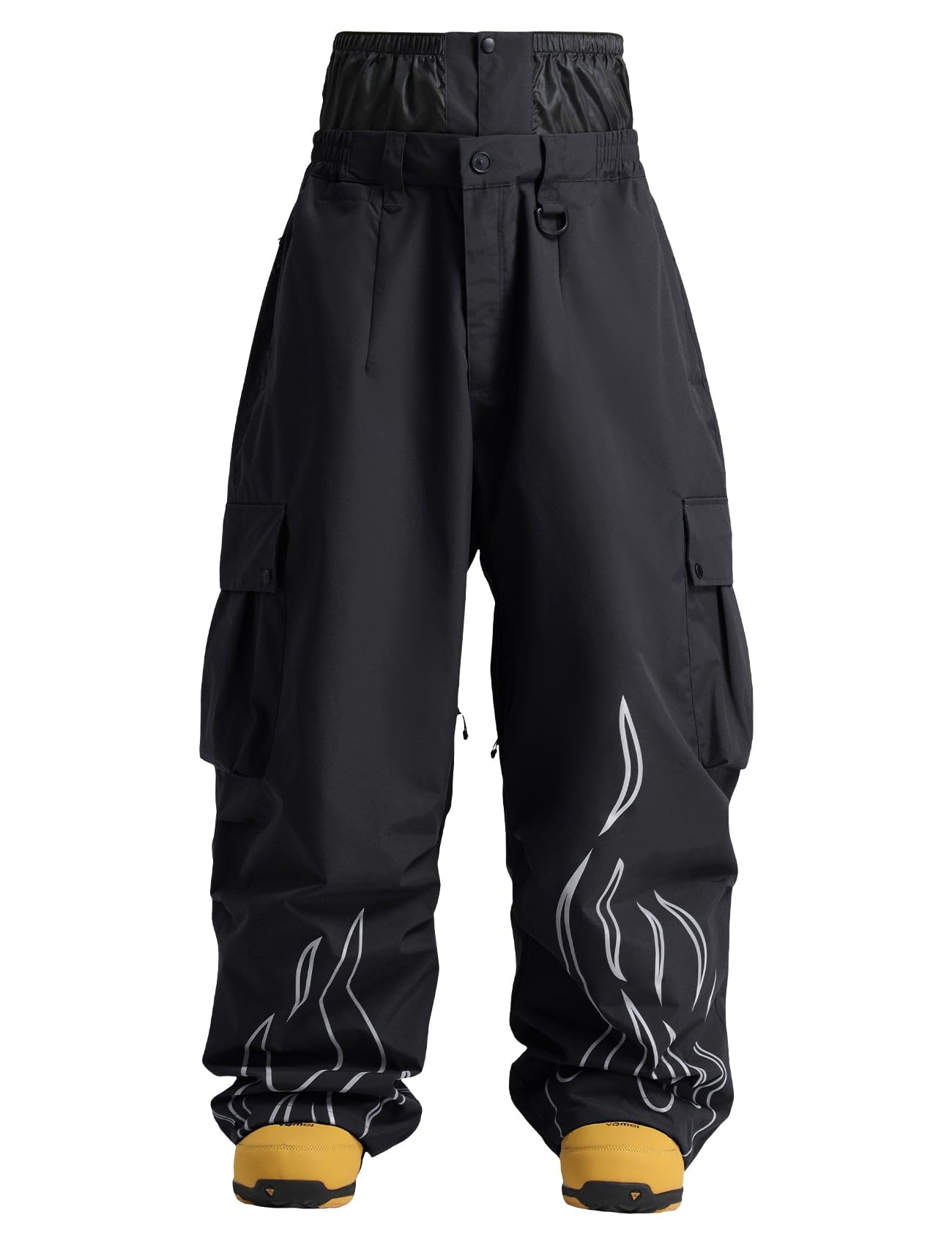 GSOU SNOW Mens Womens Baggy Snow Pants Snowboard Ski Pants Waterproof