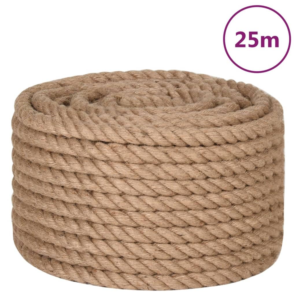 Juteseil 24 mm Stärke 25 m Länge - Robustes Hanfseil für Dekoration Basteln Gartenbau und DIY-Projekte