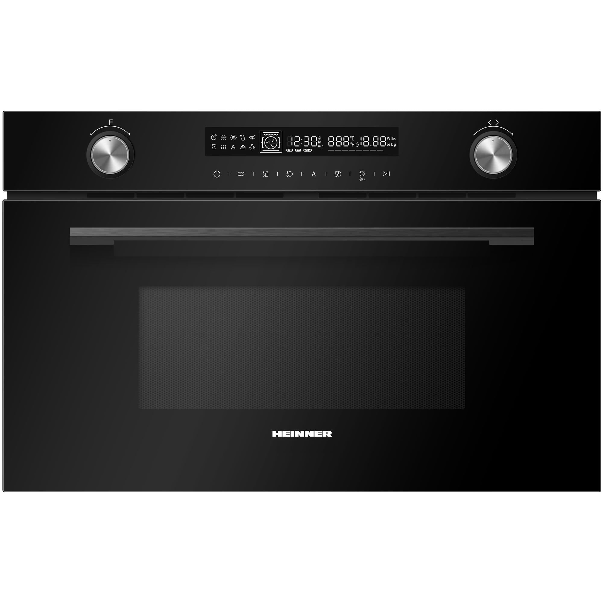 HMW‑MDBI34CTBK – Einbau‑Mikrowellen‑Ofen mit & Konvektion (34 L), leistungsstarke 900 W Mikrowelle, 1100 W, Konvektionsfunktion für gleichmäßige, + 5 Jahre Garantie