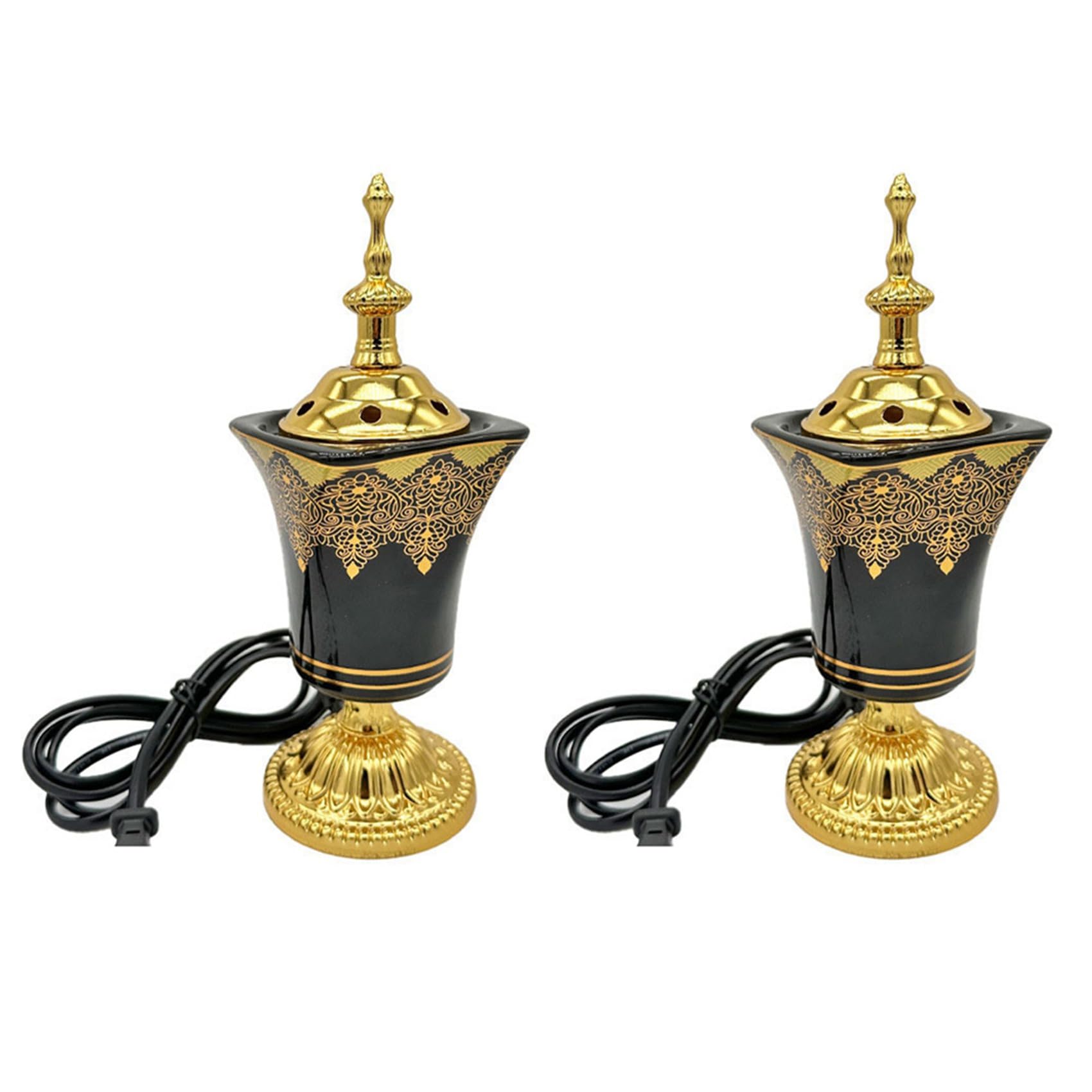 Brûleur d'encens électrique arabe vintage porte-encens oriental décoration maison bureau et yoga