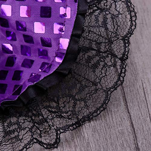 Binaryabc Halloween Witch Hat Headband For Halloween Costume Dress Up Party Supplies(Purple) #TOP3