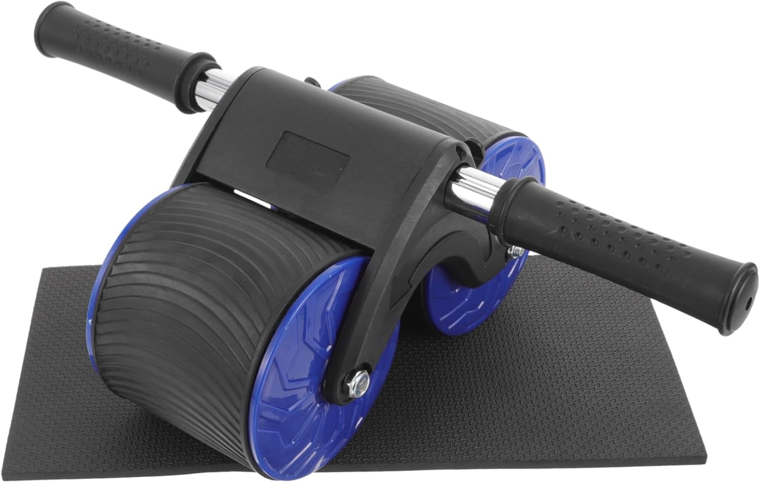 KICHOUSE 1set Automatic Rebound Abdominal Exercise Wheel Roller Knee Mat Professional Fitness Equipment for Home Use Smooth Sliding Design for Workout