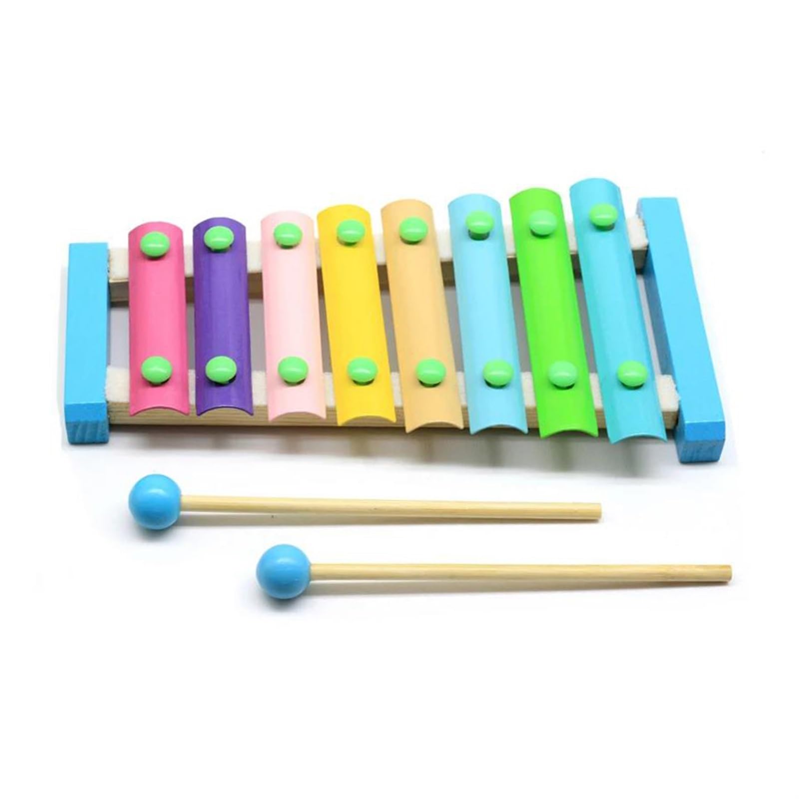 Xilófono Musical Xilófono De Madera De 8 Notas Con 2 Mazos De Madera Teclas Coloridas Pequeño Instrumento De Xilófono Perfecto Para Principiantes