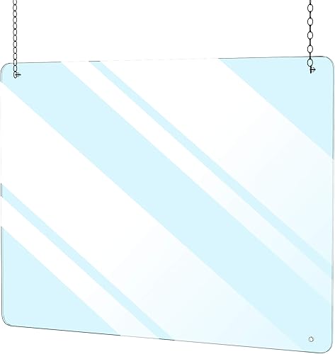 Protector para estornudos, protector protector para mostrador, barrera de plexiglás para recepcionista, cajero, oficina, comestible, tienda