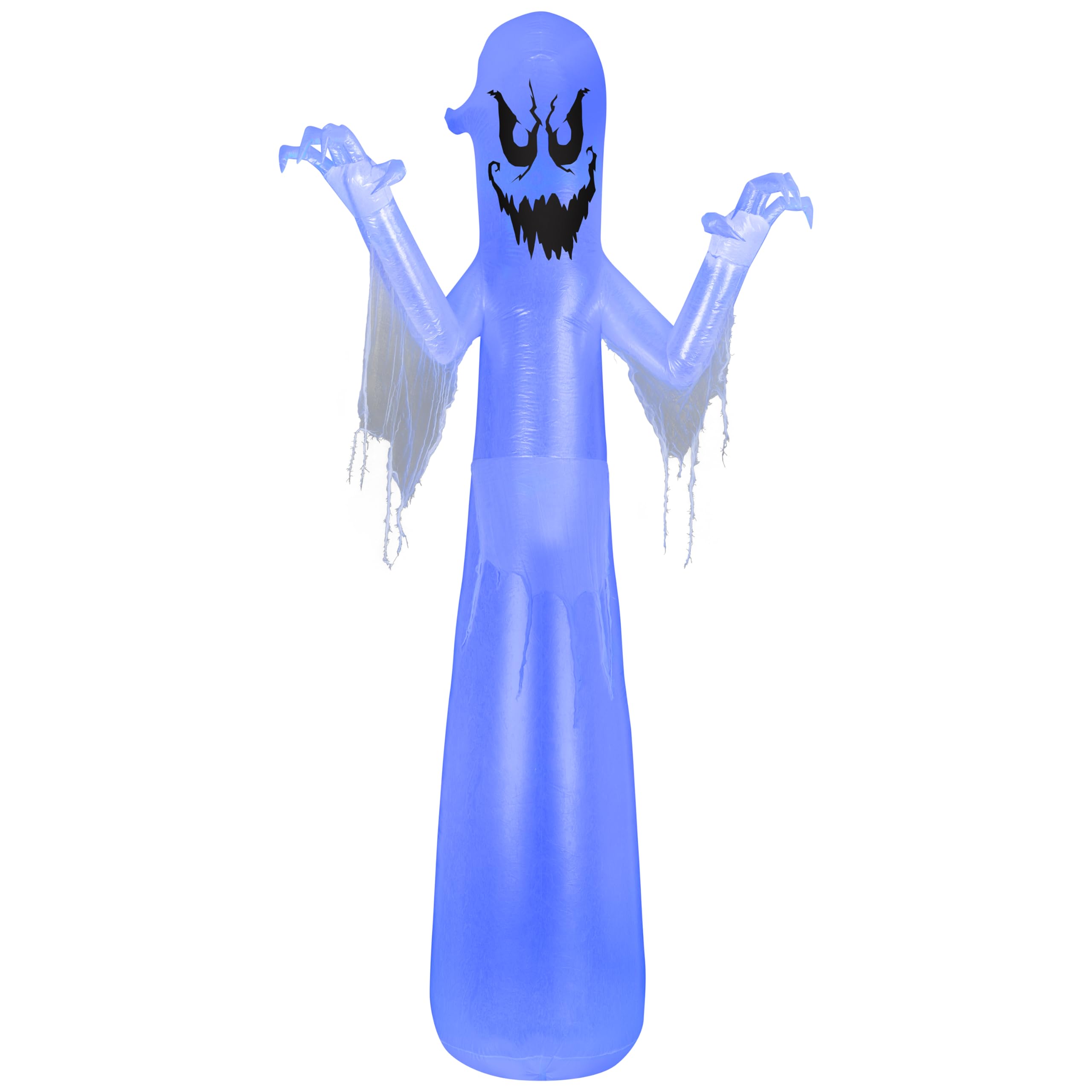 Amazon.com: Gemmy Giant Airblown Inflatable Spooky Ghost  New Gemmy Airblown Inflatable Ghost 12 ft Halloween Light Up White Black main image 0