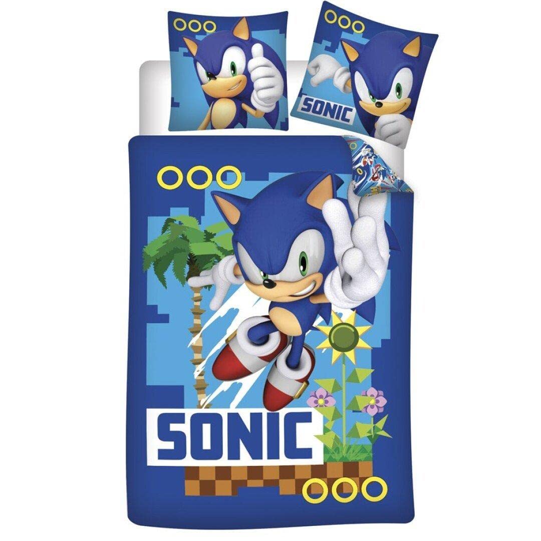 Parure de lit Sonic avec housse de couette réversible 140x200