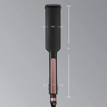 Infiniti PRO CONAIR Rose Gold Ceramic Flat Iron Hair Straightener, 1 3/4-Inch Flat Iron with Extra-Long Plates, Including a Floating Plate, Advanced Heat Technology, Black