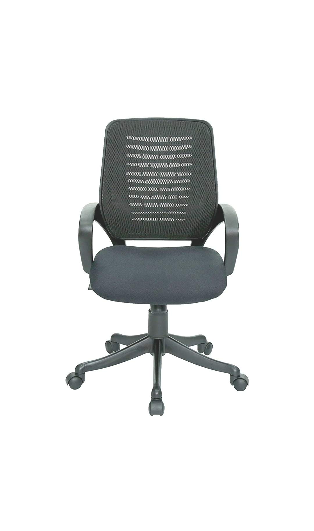 ADOC Chairs Verbin Ergonomic Office Chair with Comfortable Mesh Back, Fixed Armrest & Sturdy Base (Black) 1