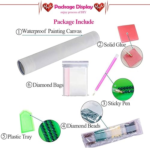 Miniatura 4 de Eiazuiks Kits de pintura de diamantes para adultos, Dove of Peace 5D, kits de arte de diamantes de taladro completo para regalo, decoración de