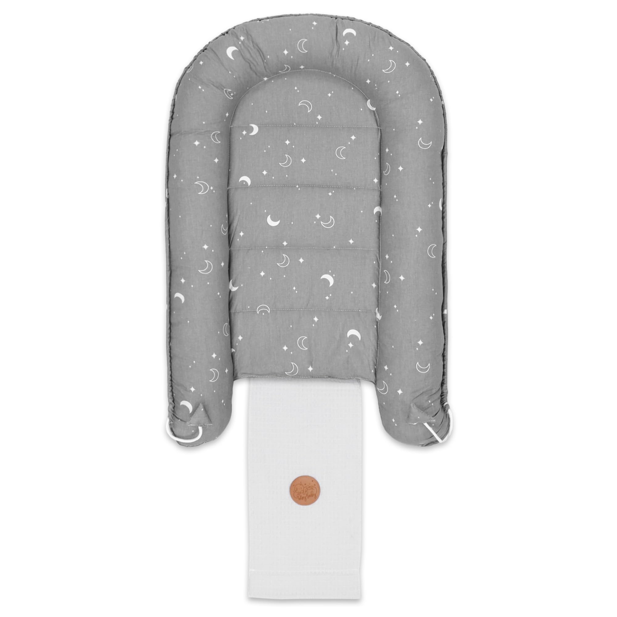 Riduttore lettino neonato - 90x50 cm nido baby nest antisoffoco culla pod cocoonababy confortevole cotone waffle babynest per neonati Lune