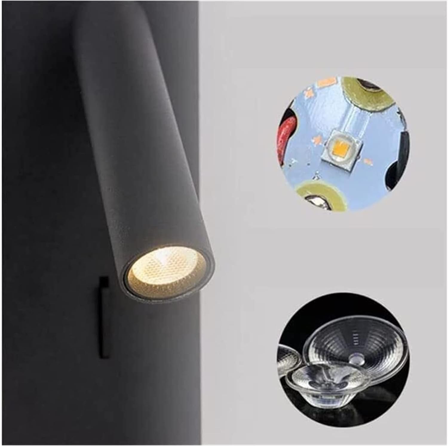 Lampada da lettura minimalista sul comodino Apparecchio di illuminazione spot regolabile montato a LED sulla testiera