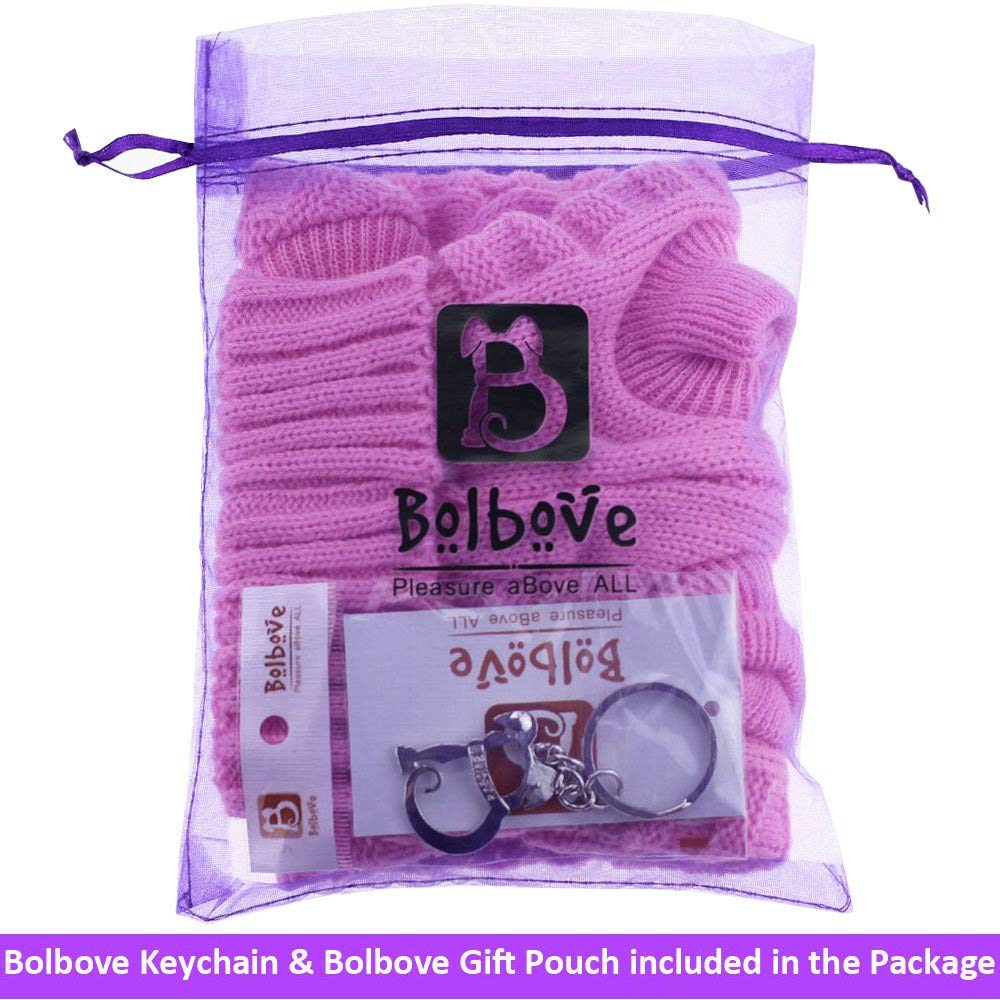 Pull pour Animaux Bro'BearTurtleneck tricoté pour Petits Chiens et Chats (Rose, Moyen)