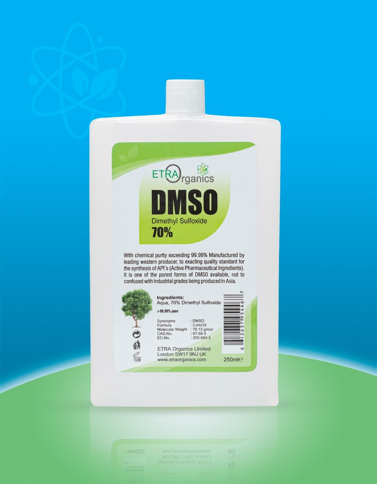 DMSO Dimethyl sulfoxide Etra Organic (DMSO 70%- 250ml)